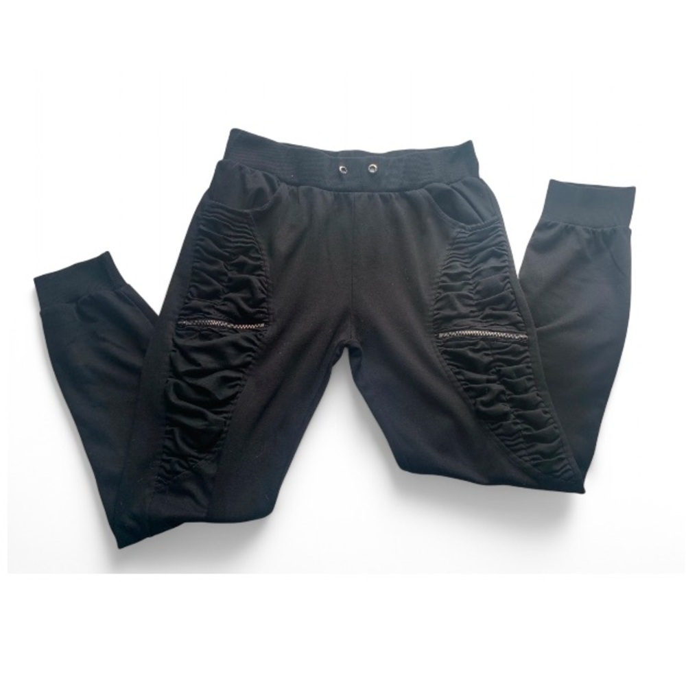 Black Joggers with Tapered Fit and Elastic Waist